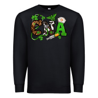 Black St. Patrick's Day CNA Premium Sweatshirt - OliviaCreatesArt