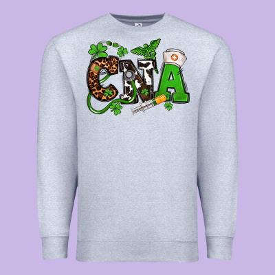 St. Patrick's Day Cna Premium Sweatshirt Designed By Oliviacreatesart