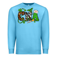 Ocean Blue St. Patrick's Day CNA Premium Sweatshirt - OliviaCreatesArt