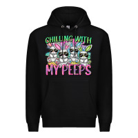 Black Chilling with my peeps Easter bunnies Premium Hoodie - CowGirlArtShop