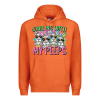 Carrot Chilling with my peeps Easter bunnies Premium Hoodie - CowGirlArtShop