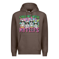 Coffee Chilling with my peeps Easter bunnies Premium Hoodie - CowGirlArtShop