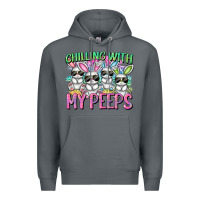 Rock Chilling with my peeps Easter bunnies Premium Hoodie - CowGirlArtShop