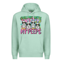 Seafoam Chilling with my peeps Easter bunnies Premium Hoodie - CowGirlArtShop