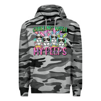 Slate Camo Chilling with my peeps Easter bunnies Premium Hoodie - CowGirlArtShop