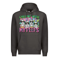 Smoke Chilling with my peeps Easter bunnies Premium Hoodie - CowGirlArtShop