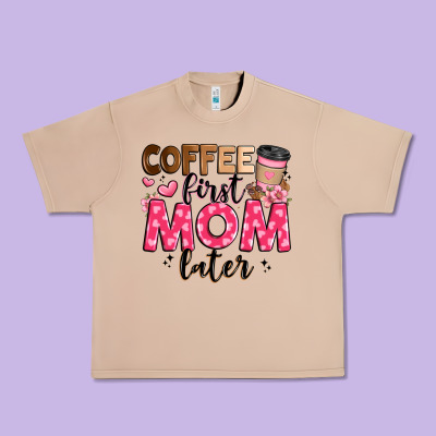Coffee First Mom Later Urban Heavy Tee Designed By Jahusdesignshop