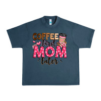 Midnight Navy coffee first mom later Urban Heavy Tee - JahusDesignShop
