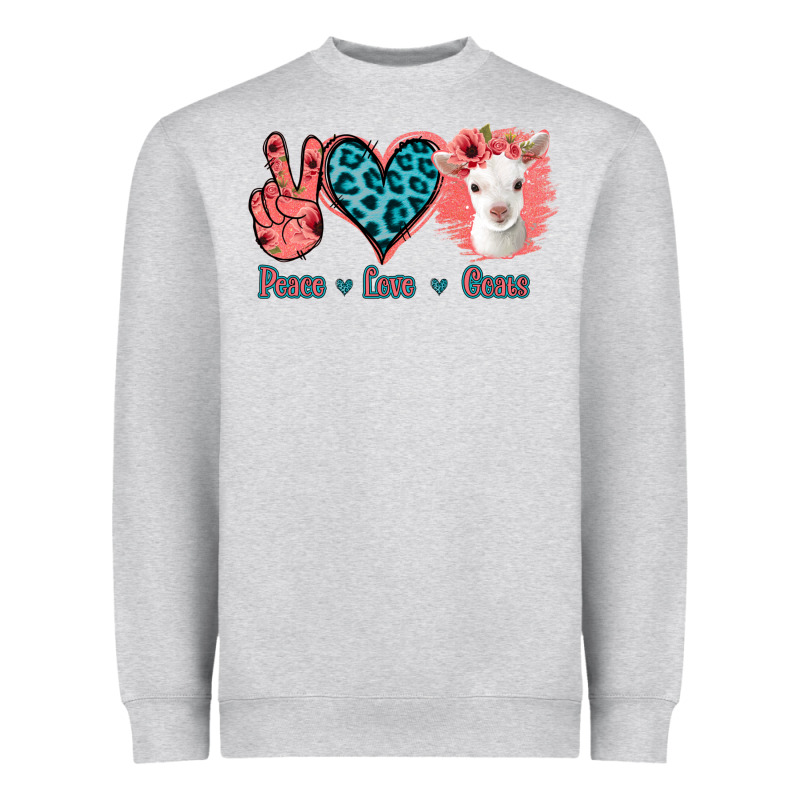 Peace Love Goats Heavyweight Sweatshirt by Bettercallsaul | Teevron