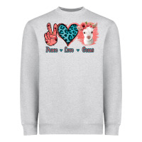 Heather Grey Peace Love Goats Heavyweight Sweatshirt - Bettercallsaul