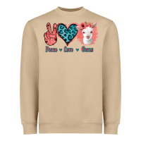 Mushroom Peace Love Goats Heavyweight Sweatshirt - Bettercallsaul
