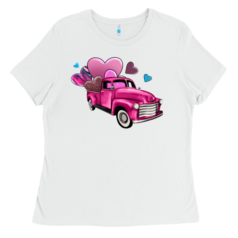 Truck With Hearts Ladies Tee by AdoDesignShop | Teevron