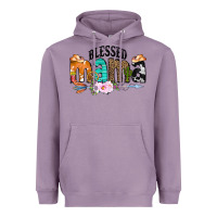 Lavender Blessed Mama Heavyweight Hoodie - CowCowDesign