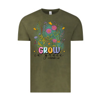 Vintage Olive grow in grace Vintage Tee - MaliasSmallBusiness
