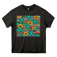 Asphalt western gemstone sunflowers serape cowhide glitter wooden Heavy Core Tee - Artiststas