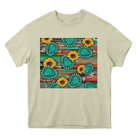 Mossy western gemstone sunflowers serape cowhide glitter wooden Heavy Core Tee - Artiststas