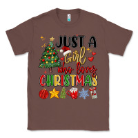 Chestnut just a girl who loves christmas Classic Tee - MaliasSmallBusiness