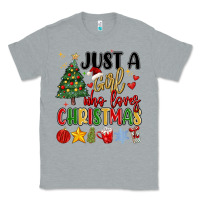 Heather Grey just a girl who loves christmas Classic Tee - MaliasSmallBusiness