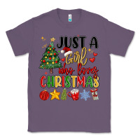 Lavender just a girl who loves christmas Classic Tee - MaliasSmallBusiness