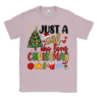 Lilac just a girl who loves christmas Classic Tee - MaliasSmallBusiness