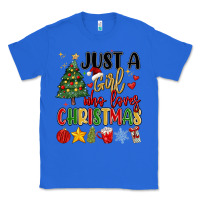 True Royal just a girl who loves christmas Classic Tee - MaliasSmallBusiness