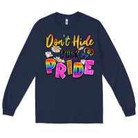 Navy don't hide your pride Long Sleeve Tee - Artiststas