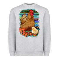 Heather Grey Chicken with Chick Heavyweight Sweatshirt - Bettercallsaul