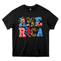 Black america with heart Heavy Core Tee - AdoDesignShop