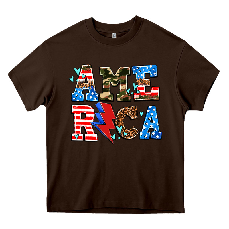 America With Heart Heavy Core Tee by AdoDesignShop | Teevron