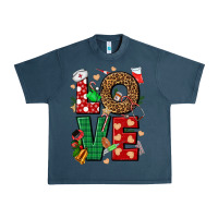 Midnight Navy Love Nurse Christmas Urban Heavy Tee - NancyCooperArtShop