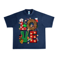 Navy Love Nurse Christmas Urban Heavy Tee - NancyCooperArtShop