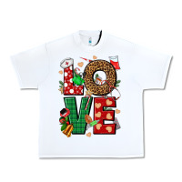 White Love Nurse Christmas Urban Heavy Tee - NancyCooperArtShop