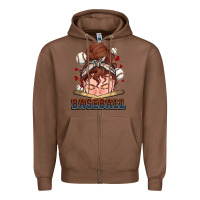 Chestnut Messy bun Baseball Zipper Hoodie - HowdyJamesFarm