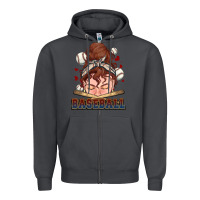 Smoke Messy bun Baseball Zipper Hoodie - HowdyJamesFarm