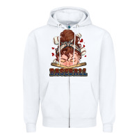 White Messy bun Baseball Zipper Hoodie - HowdyJamesFarm