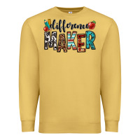 Antique Gold difference maker teacher Premium Sweatshirt - OliviaCreatesArt