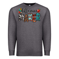 Charcoal Heather difference maker teacher Premium Sweatshirt - OliviaCreatesArt