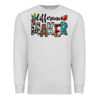 Dove Grey difference maker teacher Premium Sweatshirt - OliviaCreatesArt
