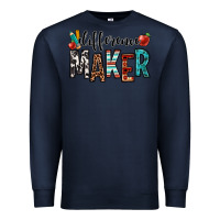 Navy difference maker teacher Premium Sweatshirt - OliviaCreatesArt