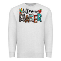 Oatmeal Heather difference maker teacher Premium Sweatshirt - OliviaCreatesArt