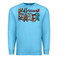 Ocean Blue difference maker teacher Premium Sweatshirt - OliviaCreatesArt