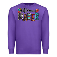 Purple difference maker teacher Premium Sweatshirt - OliviaCreatesArt