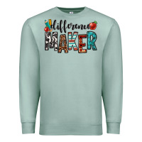 Seafoam difference maker teacher Premium Sweatshirt - OliviaCreatesArt