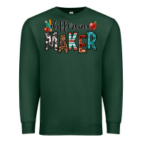 Sports Green difference maker teacher Premium Sweatshirt - OliviaCreatesArt