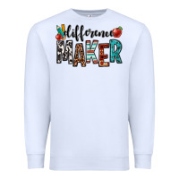 White difference maker teacher Premium Sweatshirt - OliviaCreatesArt