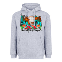 Heather Grey Being a Mom Makes My Life Complete Heavyweight Hoodie - CowCowDesign