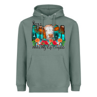 Sage Being a Mom Makes My Life Complete Heavyweight Hoodie - CowCowDesign