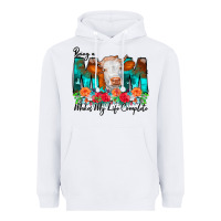 White Being a Mom Makes My Life Complete Heavyweight Hoodie - CowCowDesign