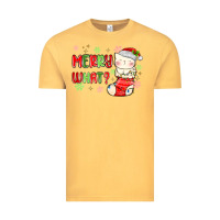 Vintage Mustard merry what christmas cat Vintage Tee - MaliasSmallBusiness