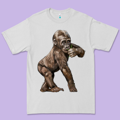 Baby Gorilla Premium Tee Designed By Lillyallendesigns